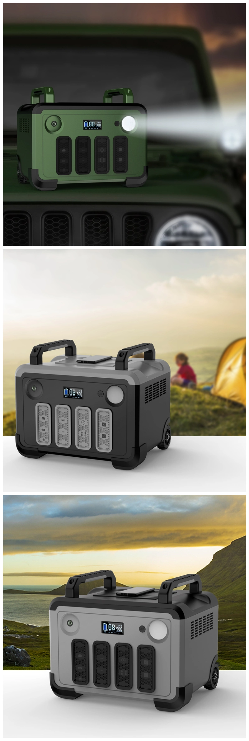 3kw Portable Power Source Rechargeable Battery Solar Energy Generator Portable Power Station for Outdoor Camping Travel