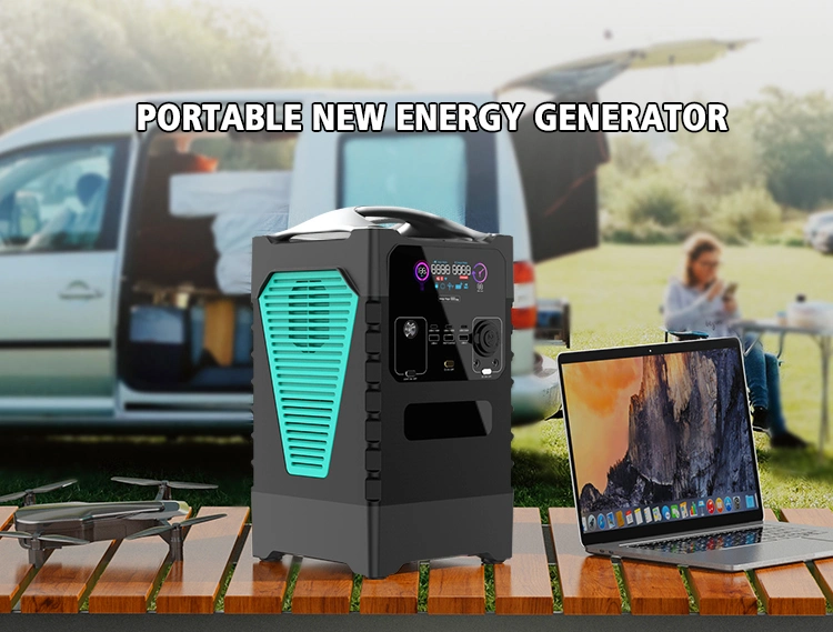 1500 Watt Portable Generator Solar Energy Power Supply Mobile Power Bank for Home Outdoor Motorhome Travel