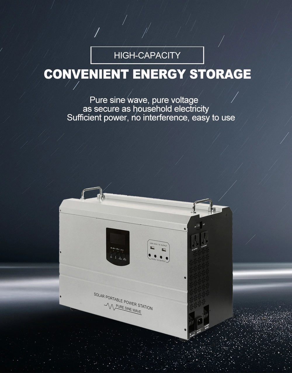 Two-Way Fast Charging Peak 4000W Outdoor Use Support UPS Solar Generator 2hrs Charging Full 2048wh Solar Portable Power Station with USB-C Output Pd 100W*2